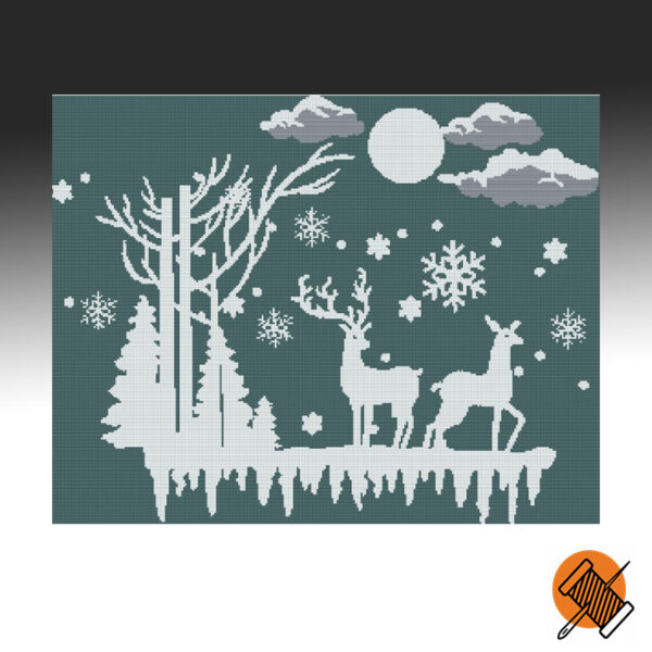 Winter Season Cross Stitch Digital File